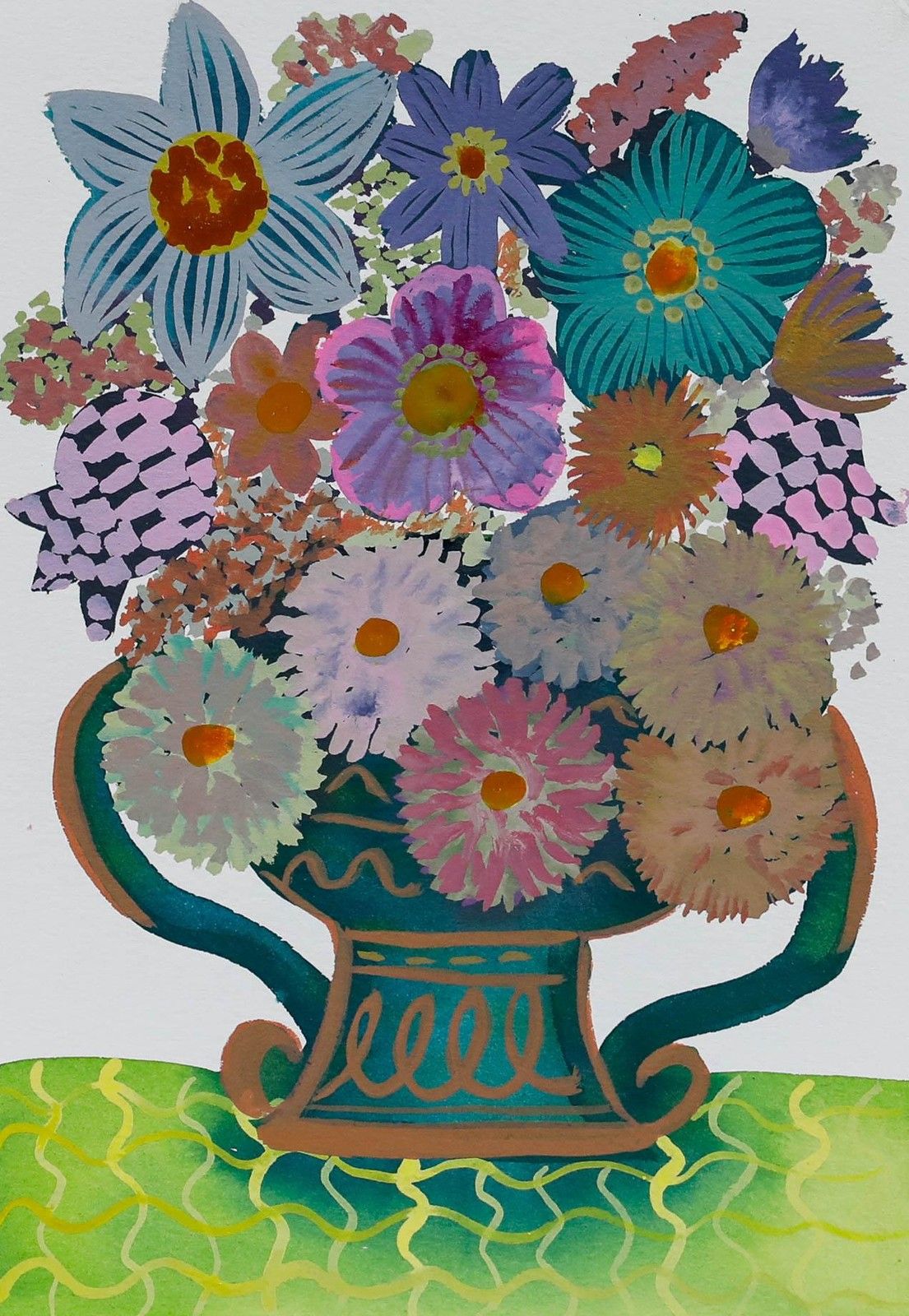 Jemma Jamie 2024 Gouache, Summer Blooms photo furniture