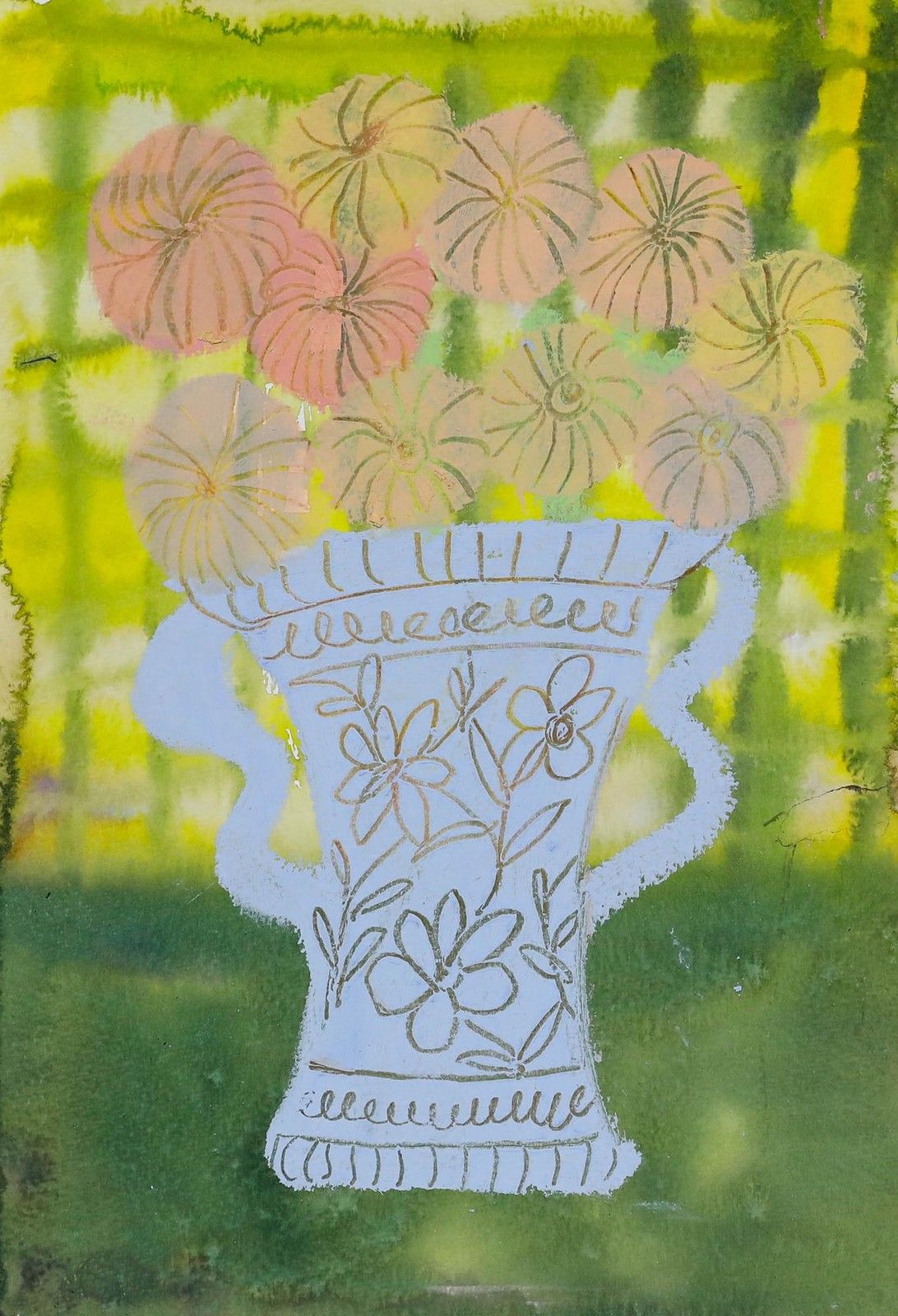 Jemma Jamie 2025 Watercolour, The Blue Vase photo furniture