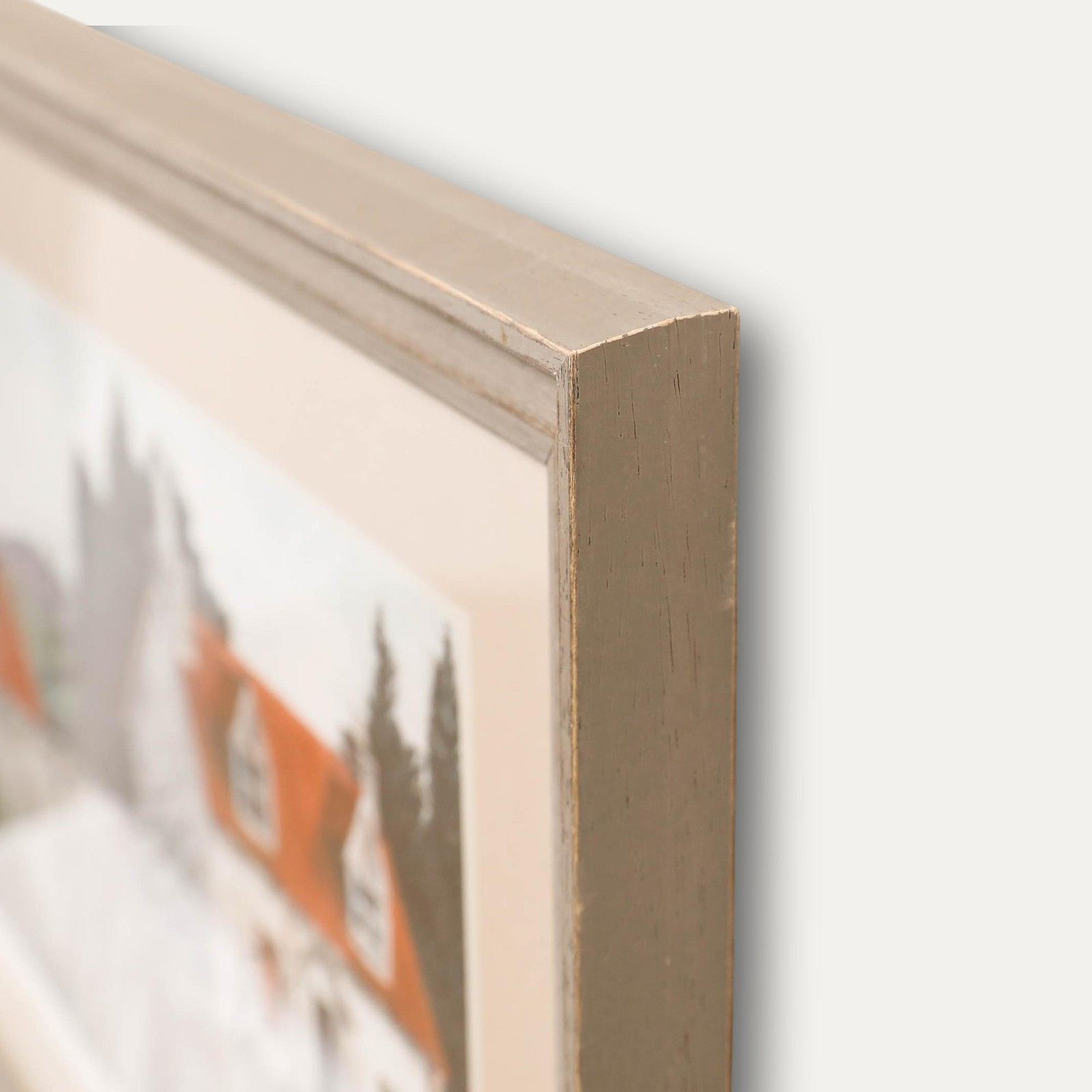 Dione Page (1936 2021) Framed Contemporary Pastel, Red Roofs photo 295.0