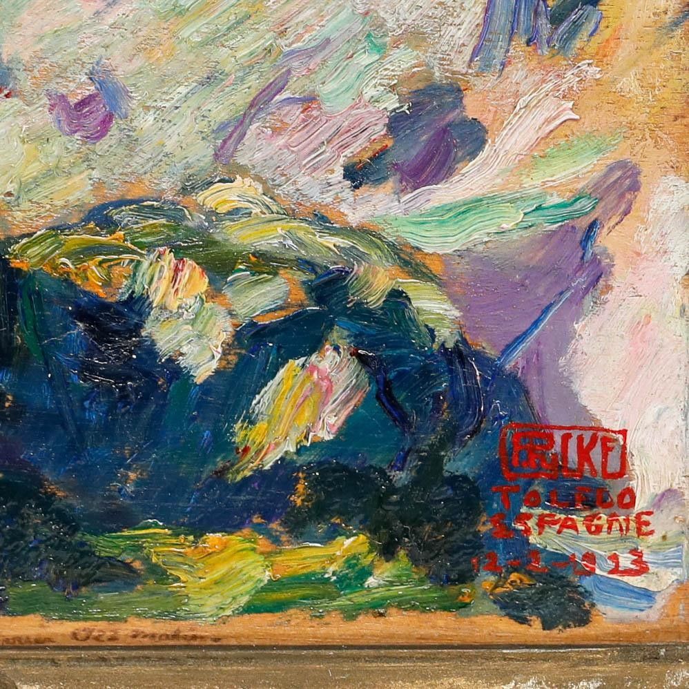 Francois Pycke (1890 1960) 1923 Oil, Gorge At The Foot Of Toledo photo vinterior