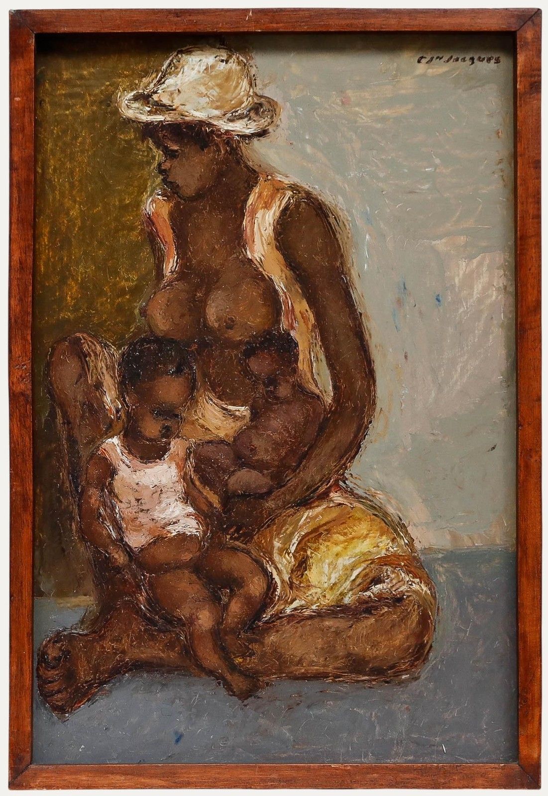 Carlo Jean Jacques (1943 1990)  20th Century Oil, A Mother's Love
