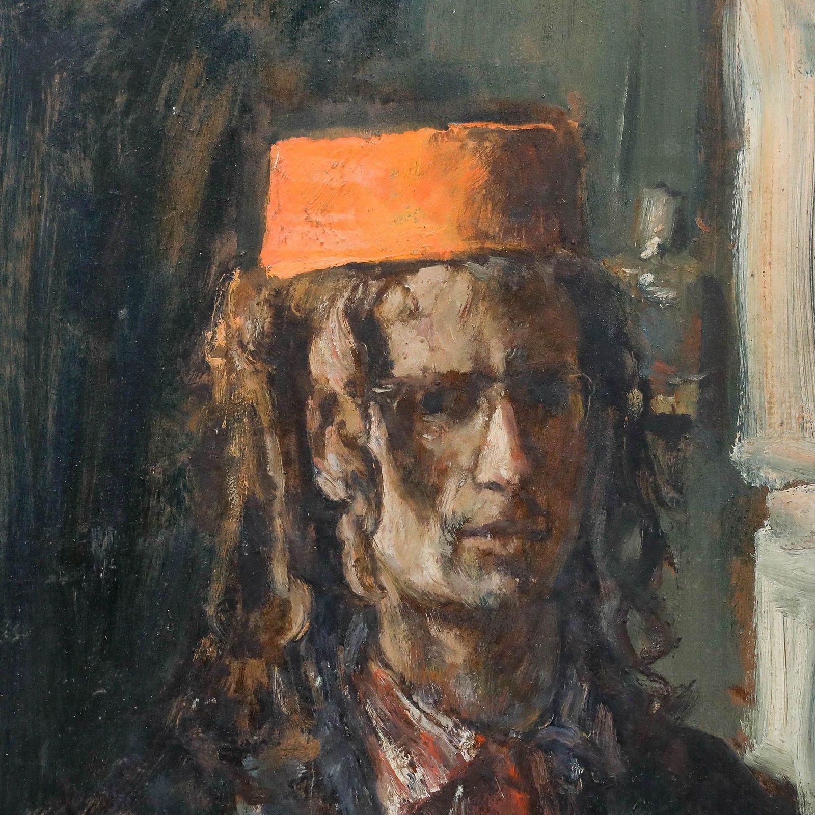 George Weissbort (1928 2013) 20th Century Oil, Man In A Fez photo Art