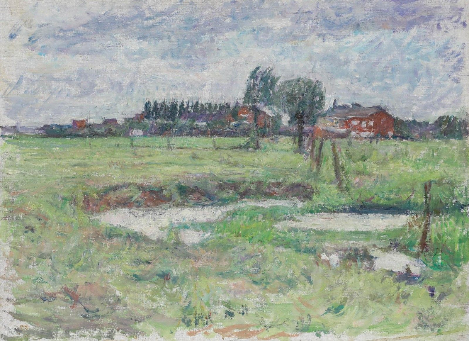 George Weissbort (1928 2013) 20th Century Oil, The Meadow In Spring photo furniture