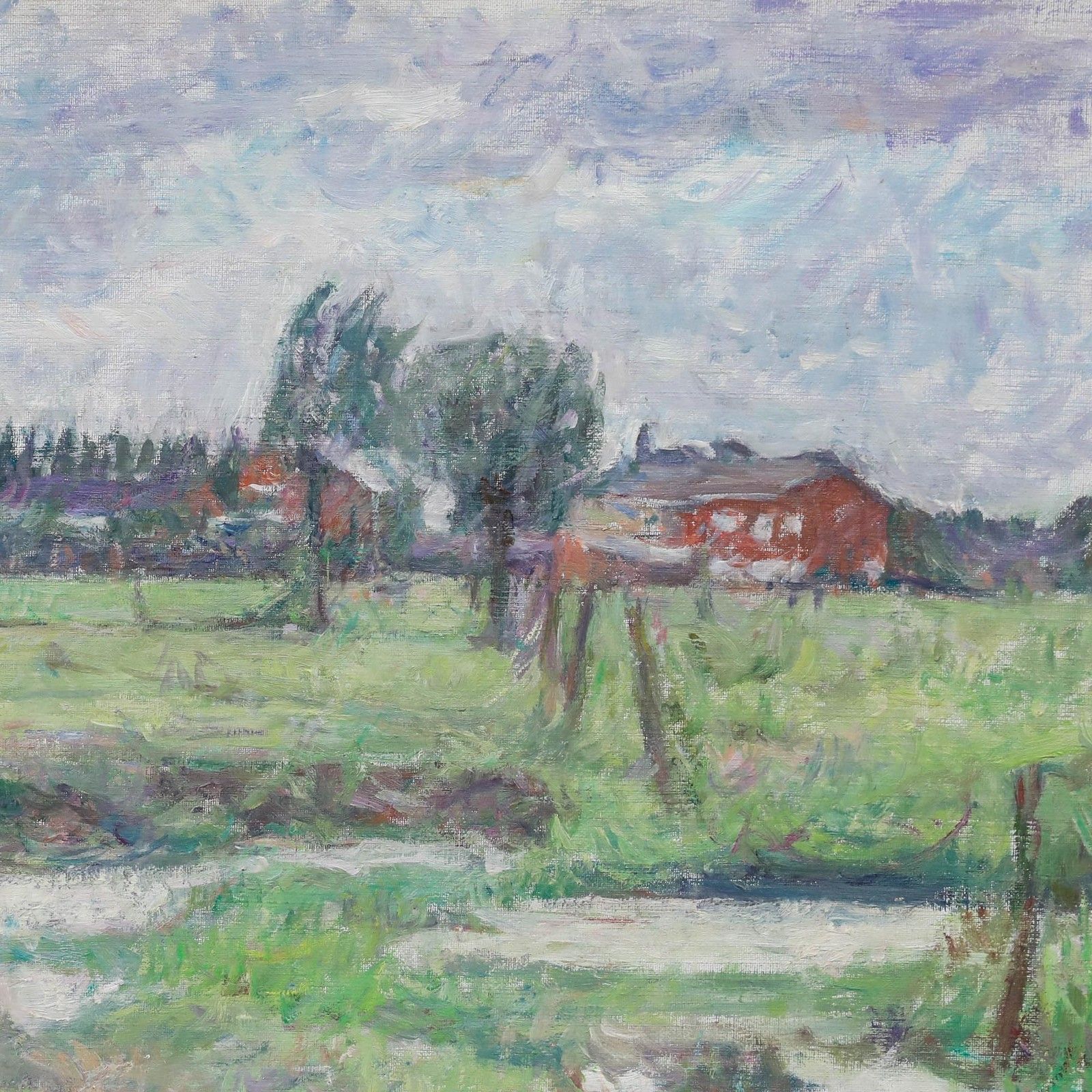 George Weissbort (1928 2013) 20th Century Oil, The Meadow In Spring photo Art