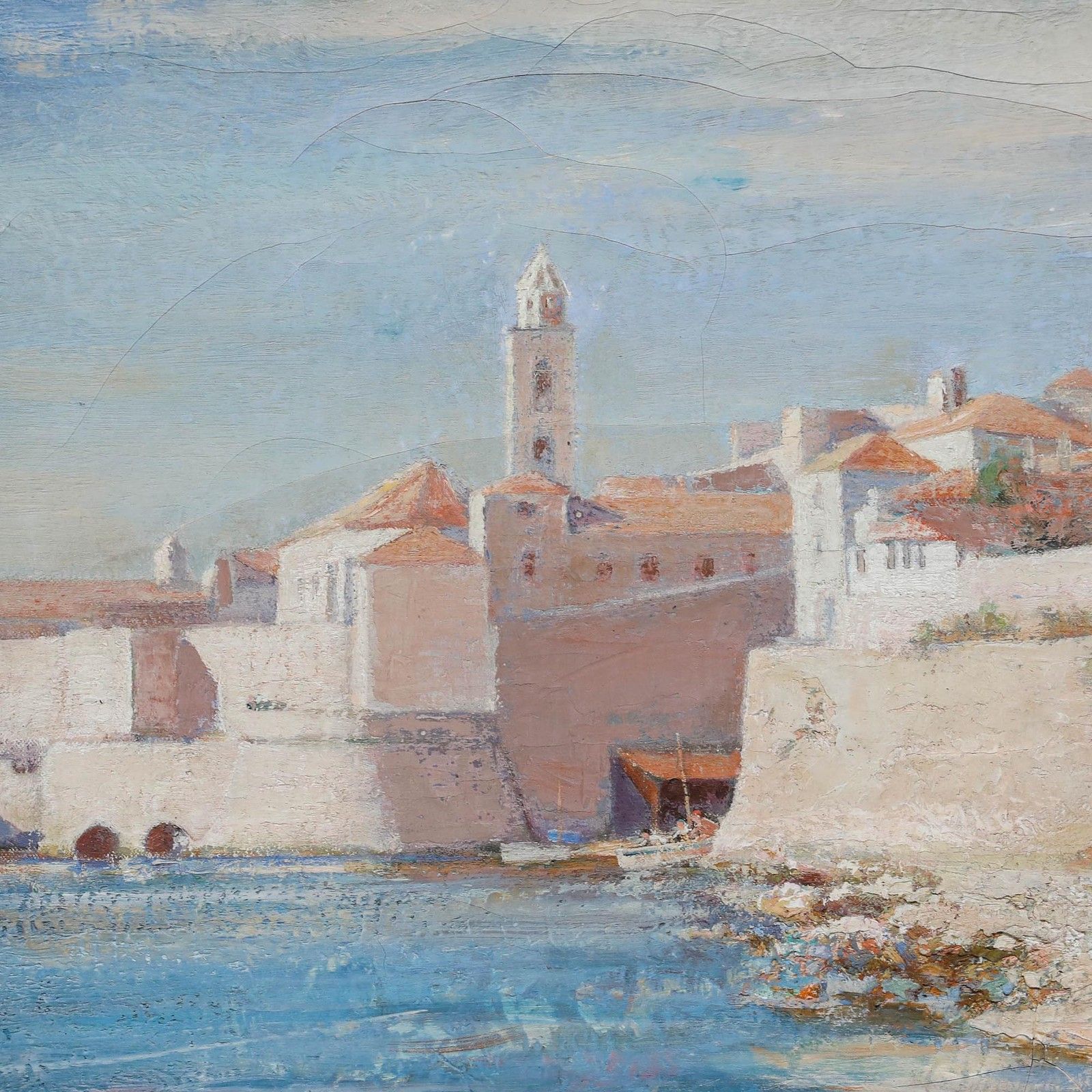 Arthur Croft Mitchell (1872 1956) Framed Oil, Ragusa From The Rocks, Italy photo Art