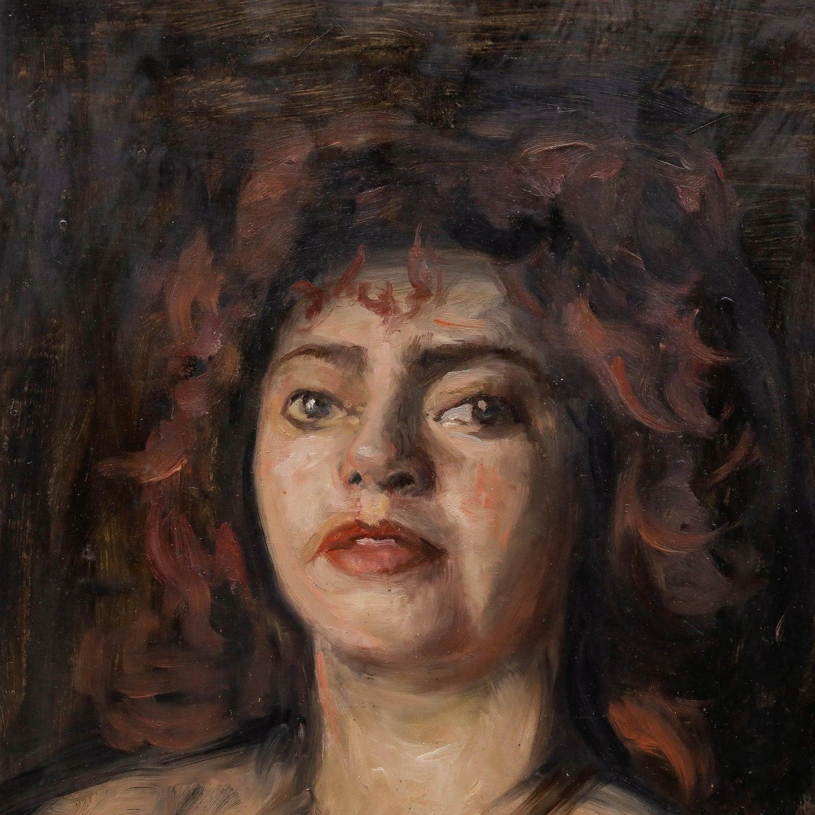George Weissbort (1928 2013) Framed Oil, Lady In The Black Camisole photo Art