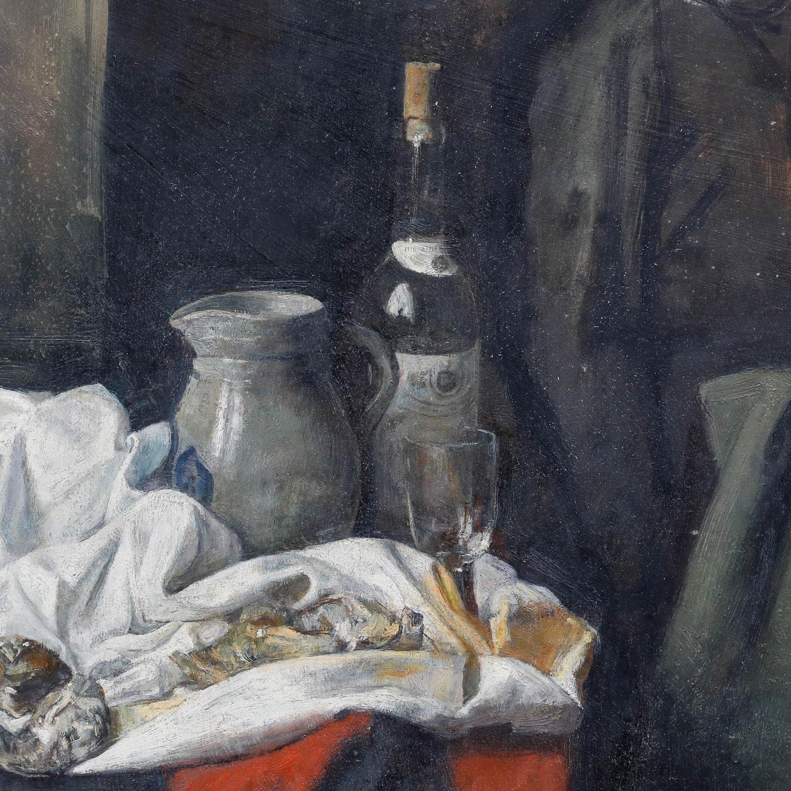George Weissbort (1928 2013) 20th Century Oil, Still Life With Figures photo Art