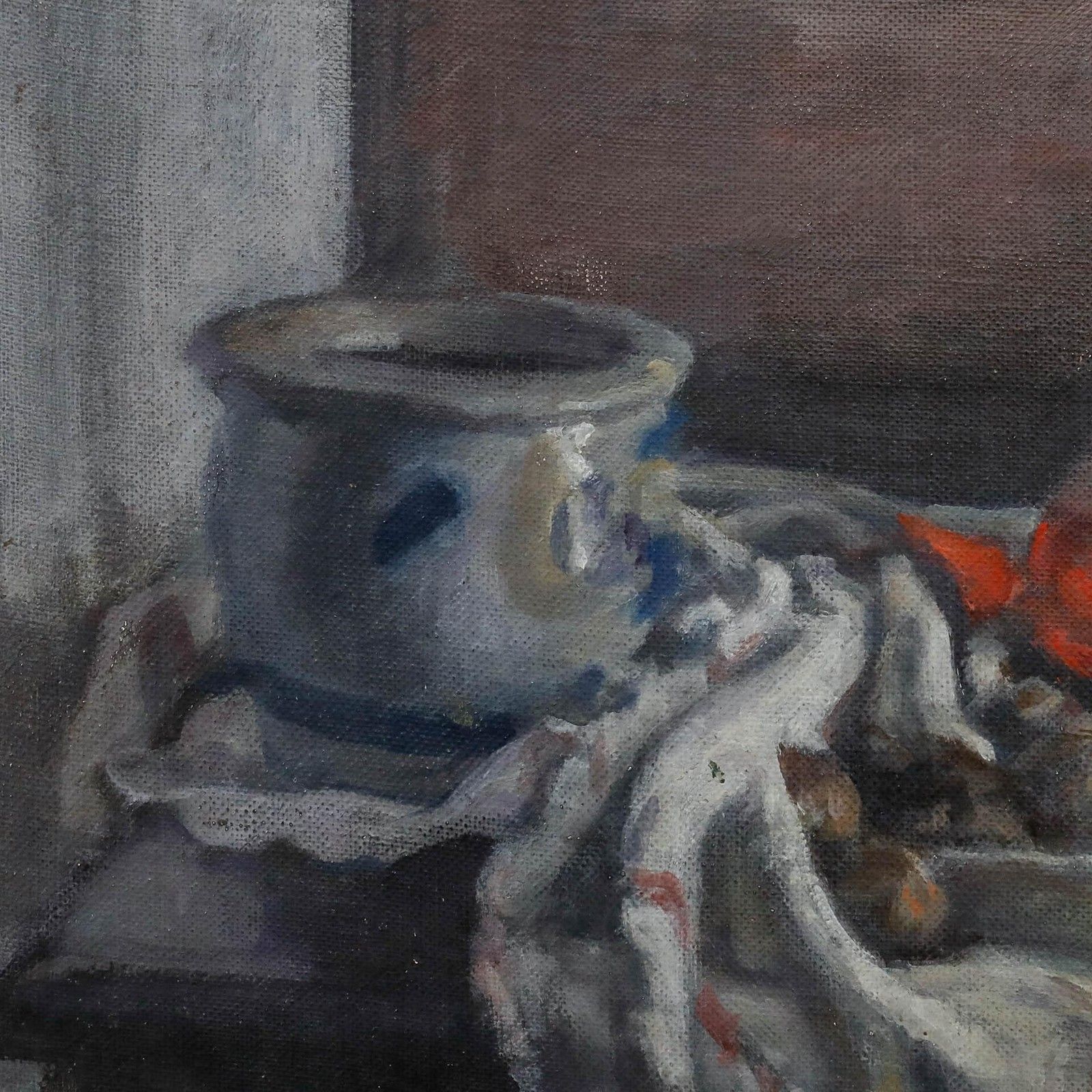 George Weissbort (1928 2013) 20th Century Oil, Carafe On White Cloth photo 325.0