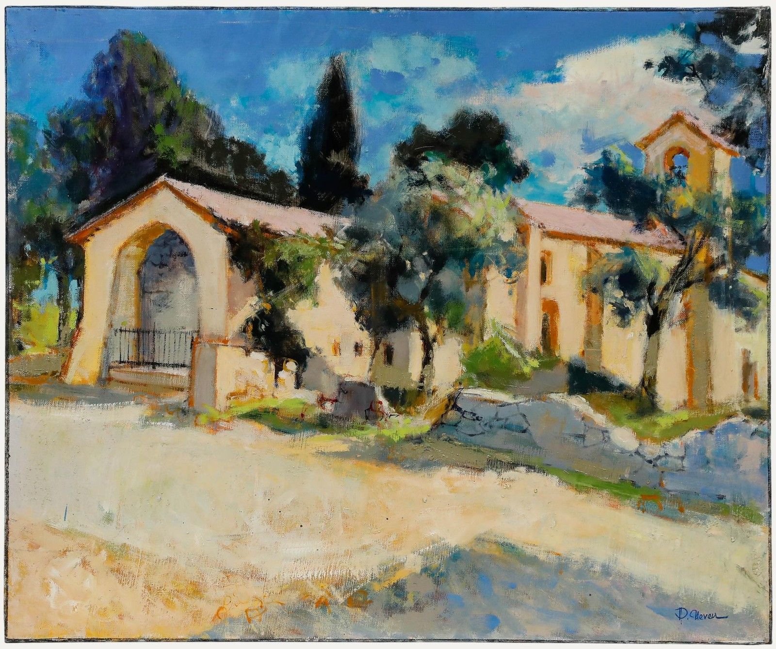 Pierre Neveu (B.1929) Contemporary Oil, The Old Church