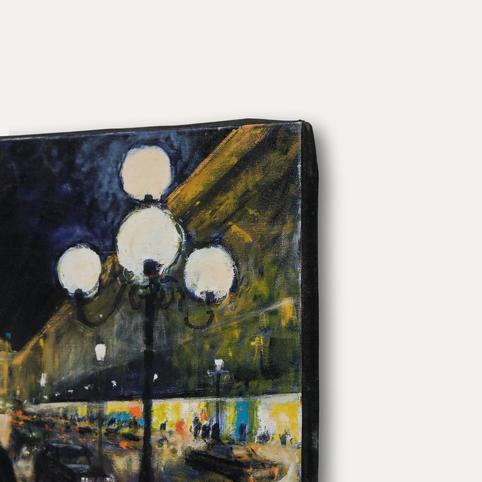 Pierre Neveu (B.1929) Contemporary Oil, A Cold Night In Paris photo 650.0