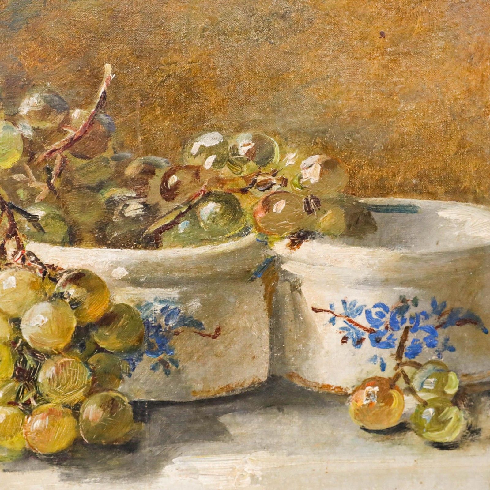 Pierre Nicolas Euler (1846 1915) Framed Oil, Still Life Of Grapes photo Art