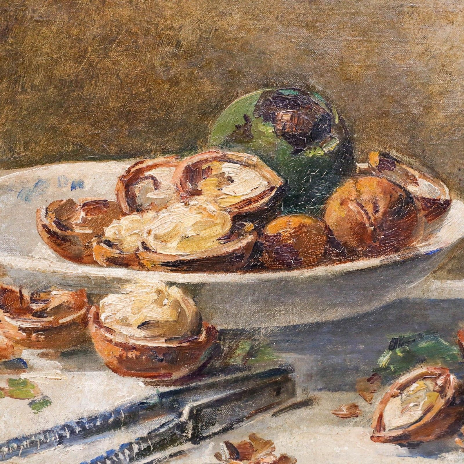 Pierre Nicolas Euler (1846 1915) Framed Oil, Still Life Of  Walnuts photo Art
