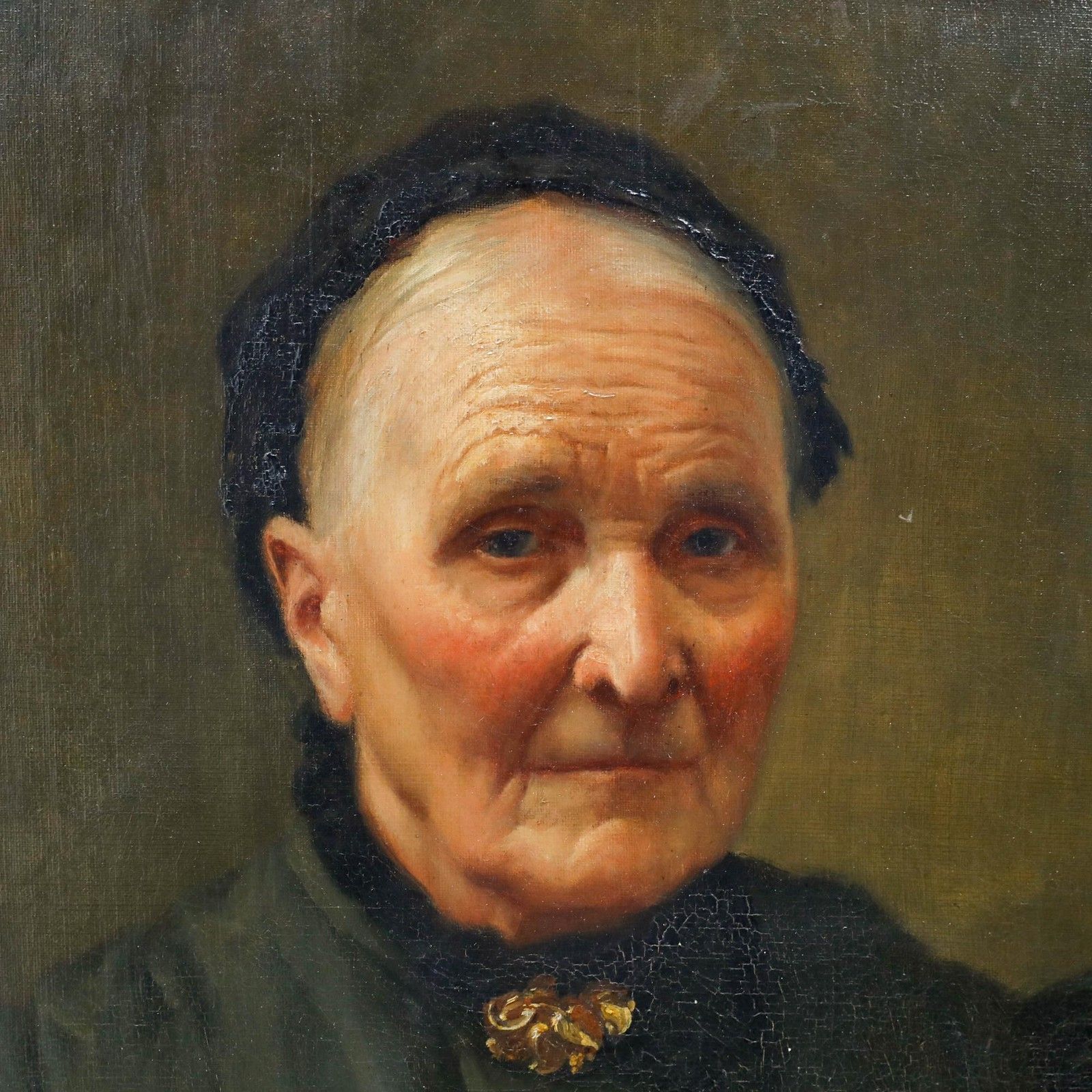 L. Roth  1899 Oil, Portrait Of A Widow photo Art
