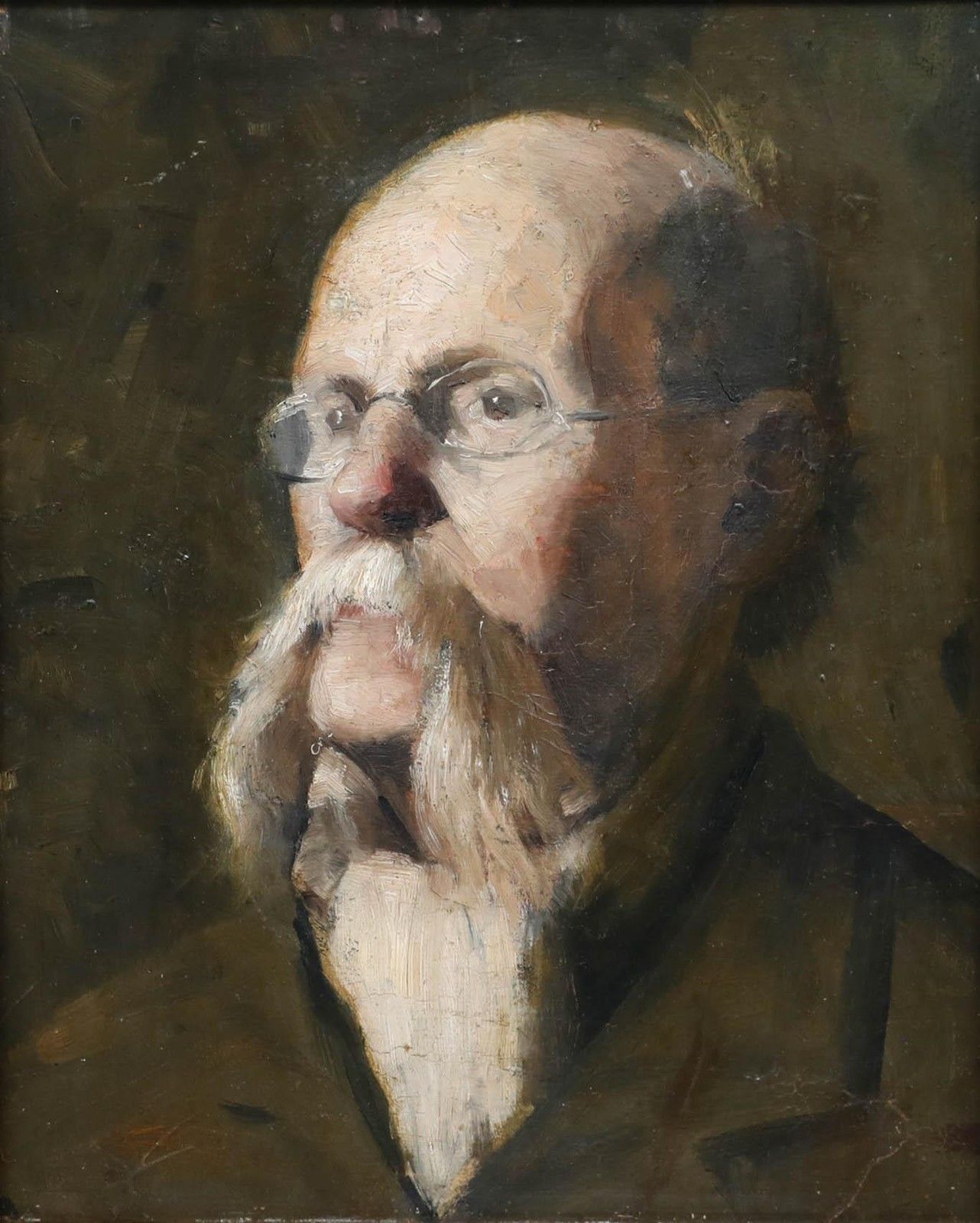 Attrib. Franz Seraph Von Lenbach (1836 1904) Portrait Of A German Gentleman photo furniture