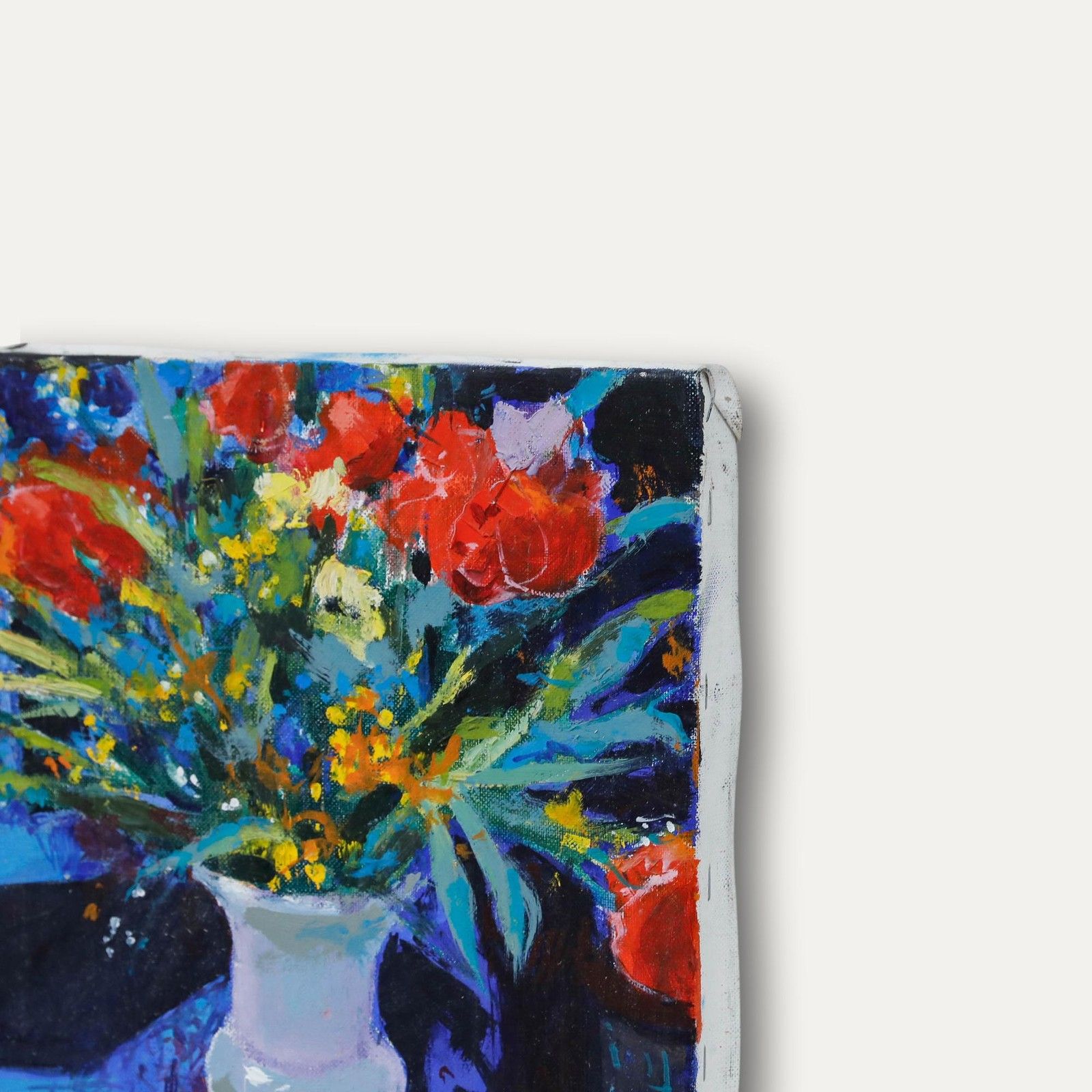 Pierre Neveu (B.1929) Contemporary Oil, A Spring Urn photo Art