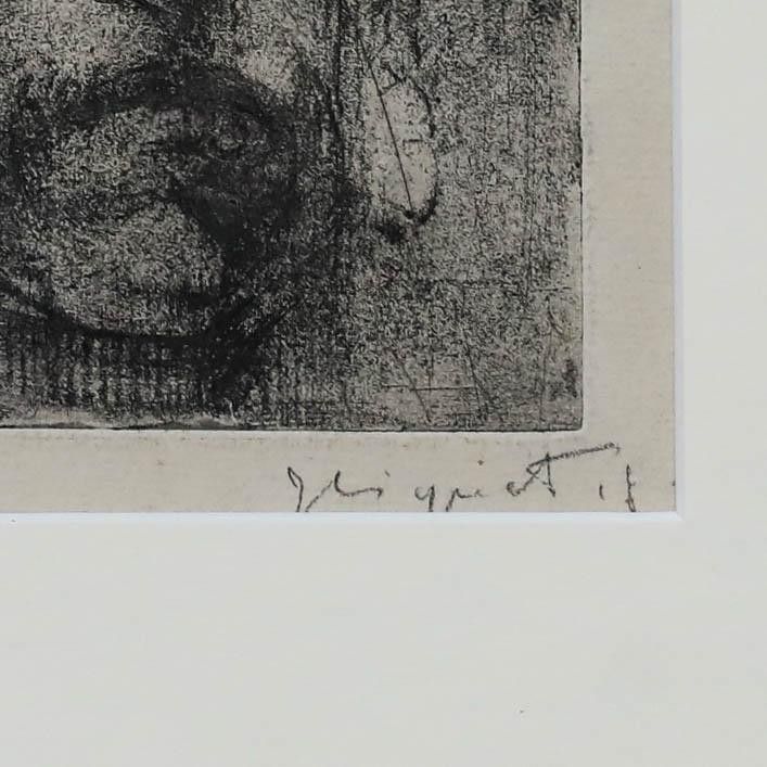 Georges Higuet (1892 1958) Early 20th Century Mezzotint, Melancholy Girl photo 250.0