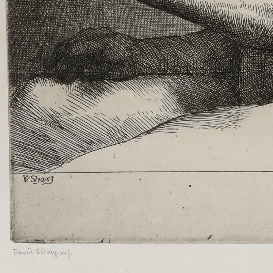 William Strang Ra (1859 1921) Etching, Life Model In The Studio photo for sale