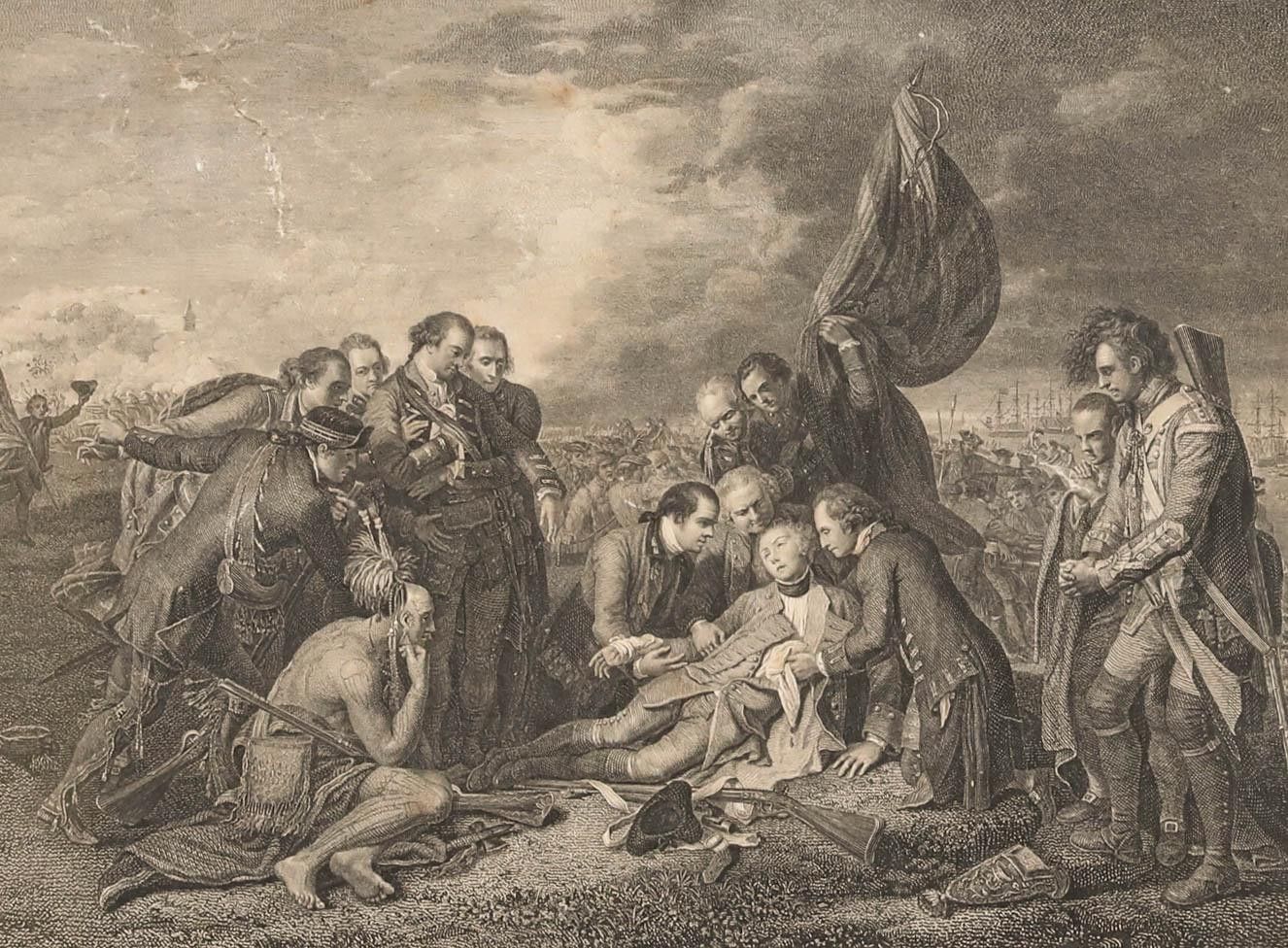 Carl Gottlieb Guttenberg (1743 1792) Engraving, The Death Of General Wolf photo furniture