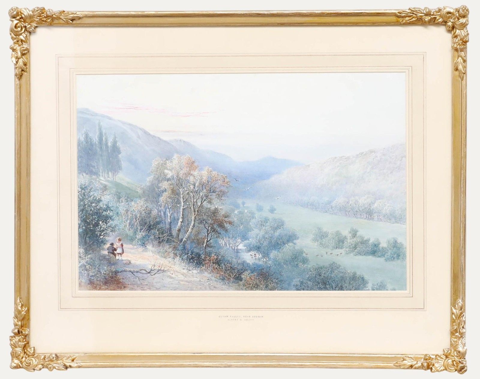 Albert George Adams (Fl. 1854 1887) Mid 19th Century Watercolour, Glynn Valley