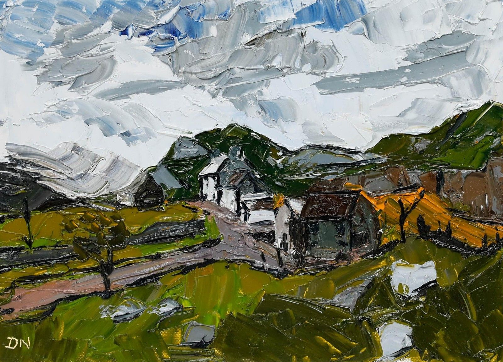 Daniel Nichols After Kyffin Williams Contemporary Oil, Hill Top Farm photo furniture