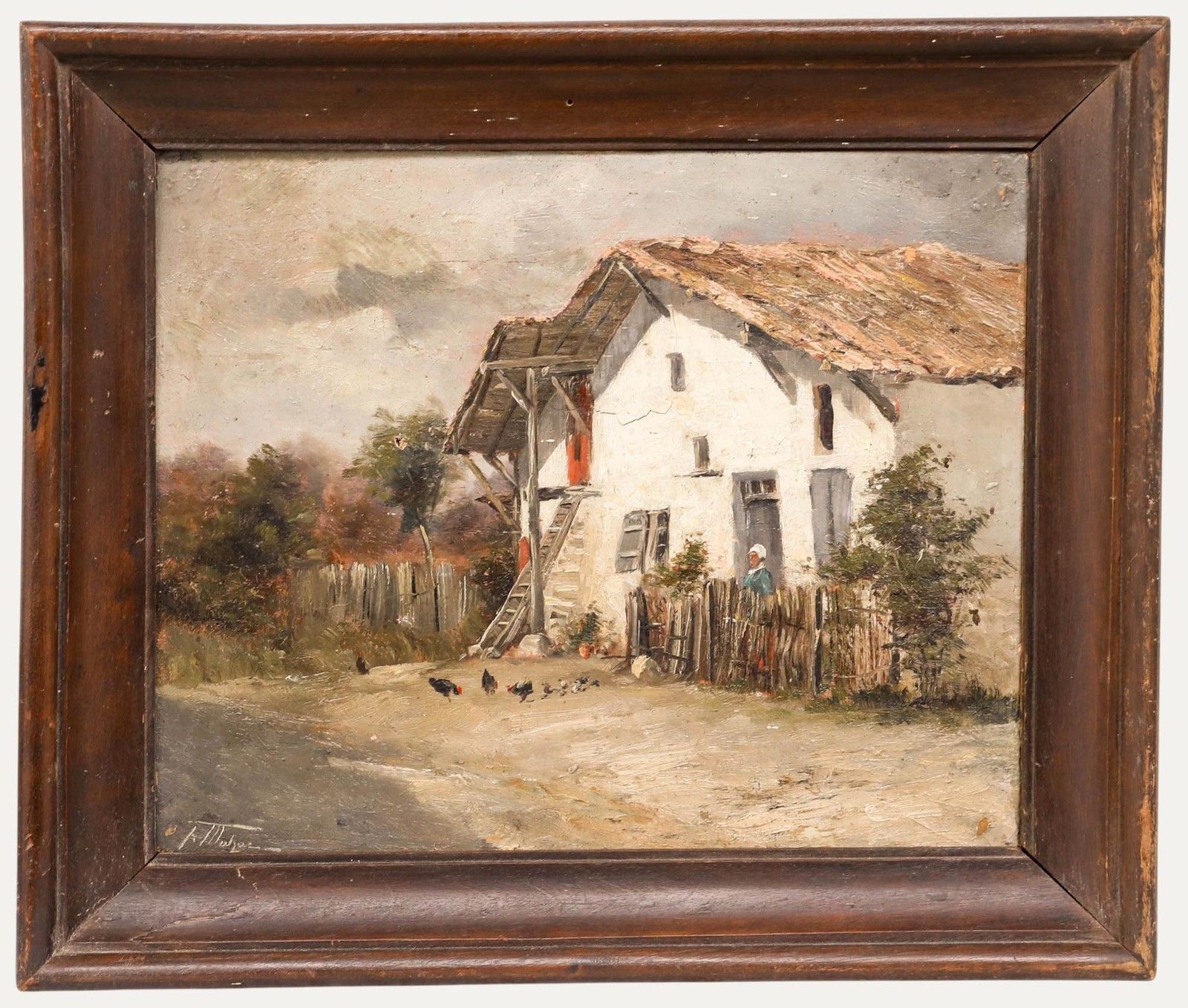 20th Century Oil The Little White Farmhouse