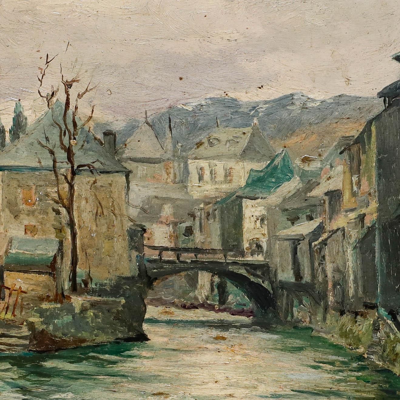F. Balaman Mid 20th Century Oil, Cierp Gaud photo Art