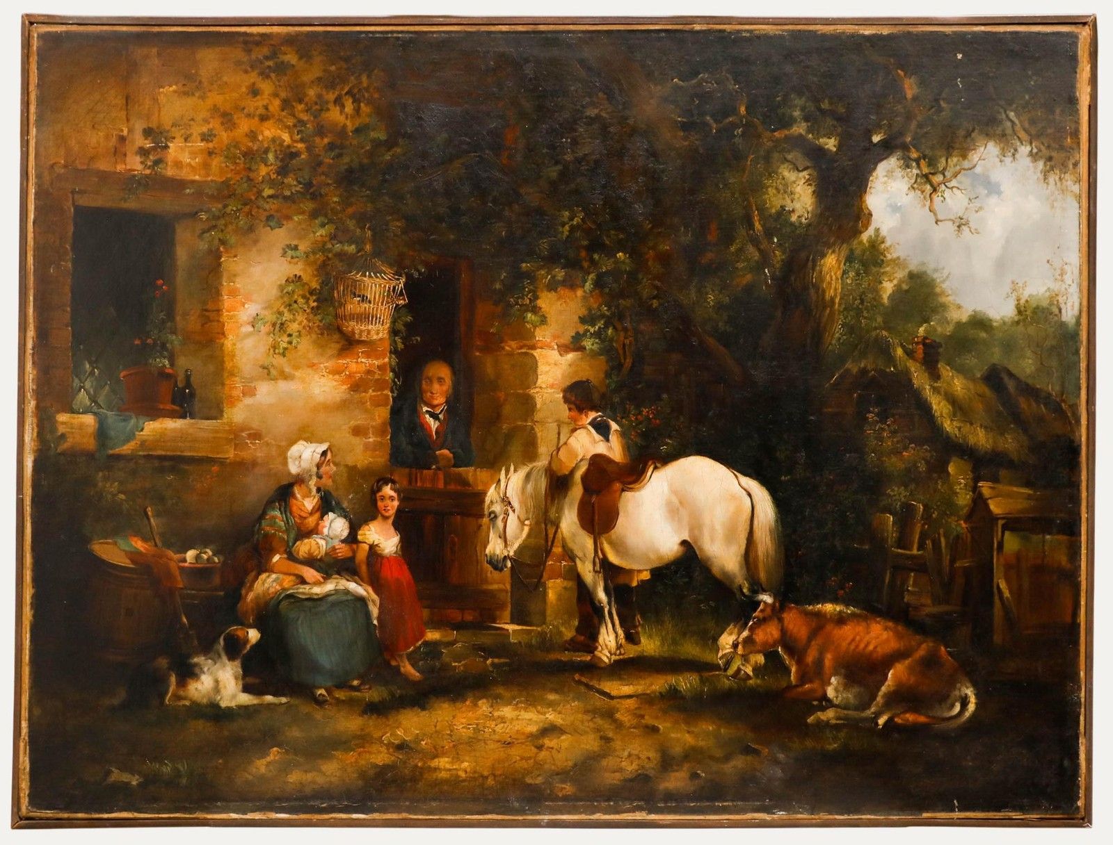 After Charles Waller Shayer (1826 1914) 19th Century Oil, The Cottage