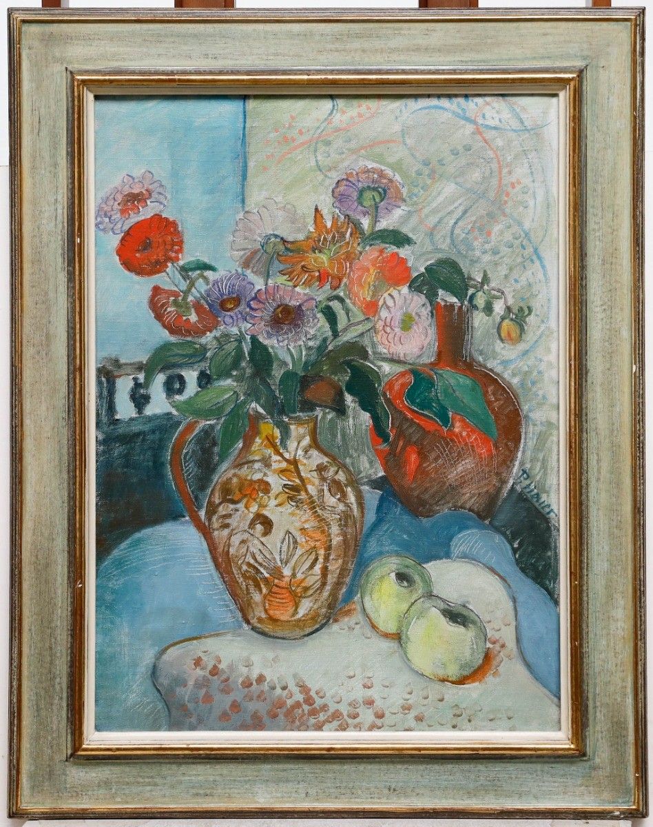 P. Heuer 20th Century Oil, Apples And Flora