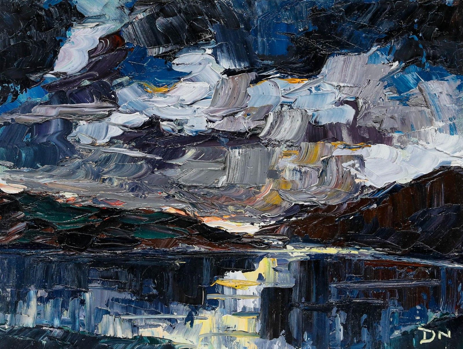 Daniel Nichols Contemporary Oil, Loch Harport photo furniture