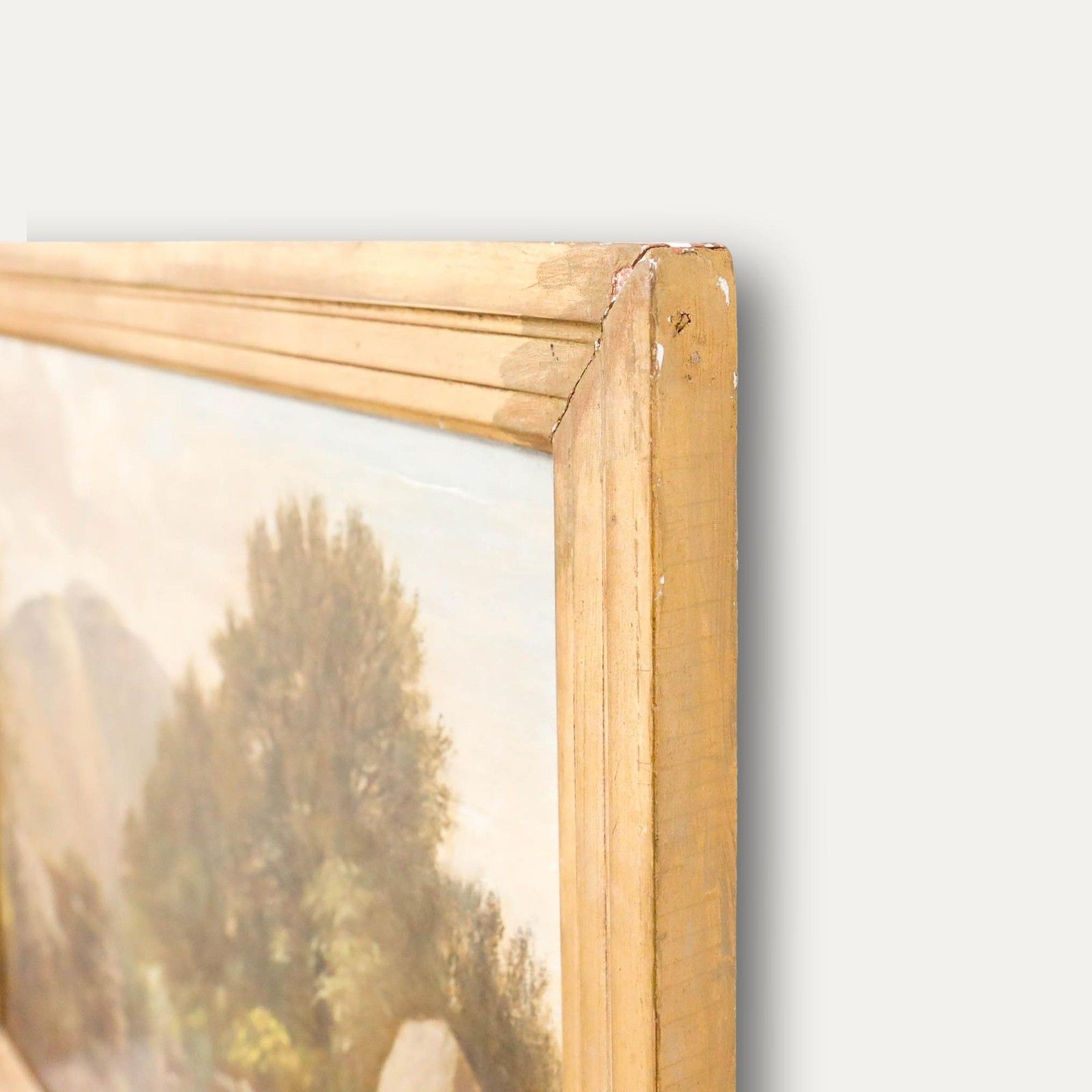 Framed Late 19th Century Oil Conversing In The Countryside photo 395.0