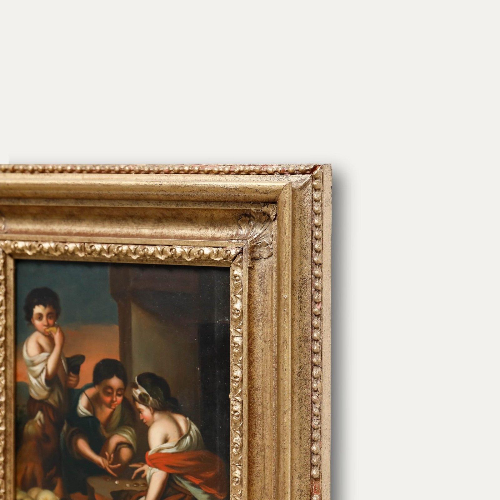 After Bartolomé Esteban Murillo (1617–1682) Oil, Beggar Boys Playing Dice photo vinterior