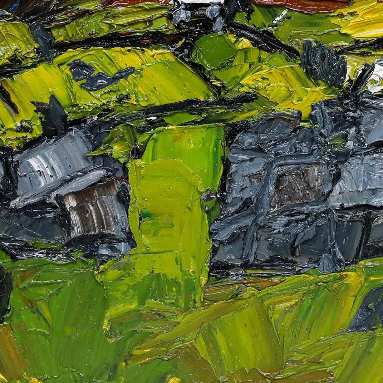 Daniel Nichols After Kyffin Williams Contemporary Oil,  Rural Dwellings photo Art