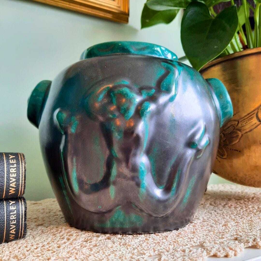 Swedish Art Deco Modernist Vase In Copper Oxide Glaze By Einar Luterkort For Ekeby photo furniture