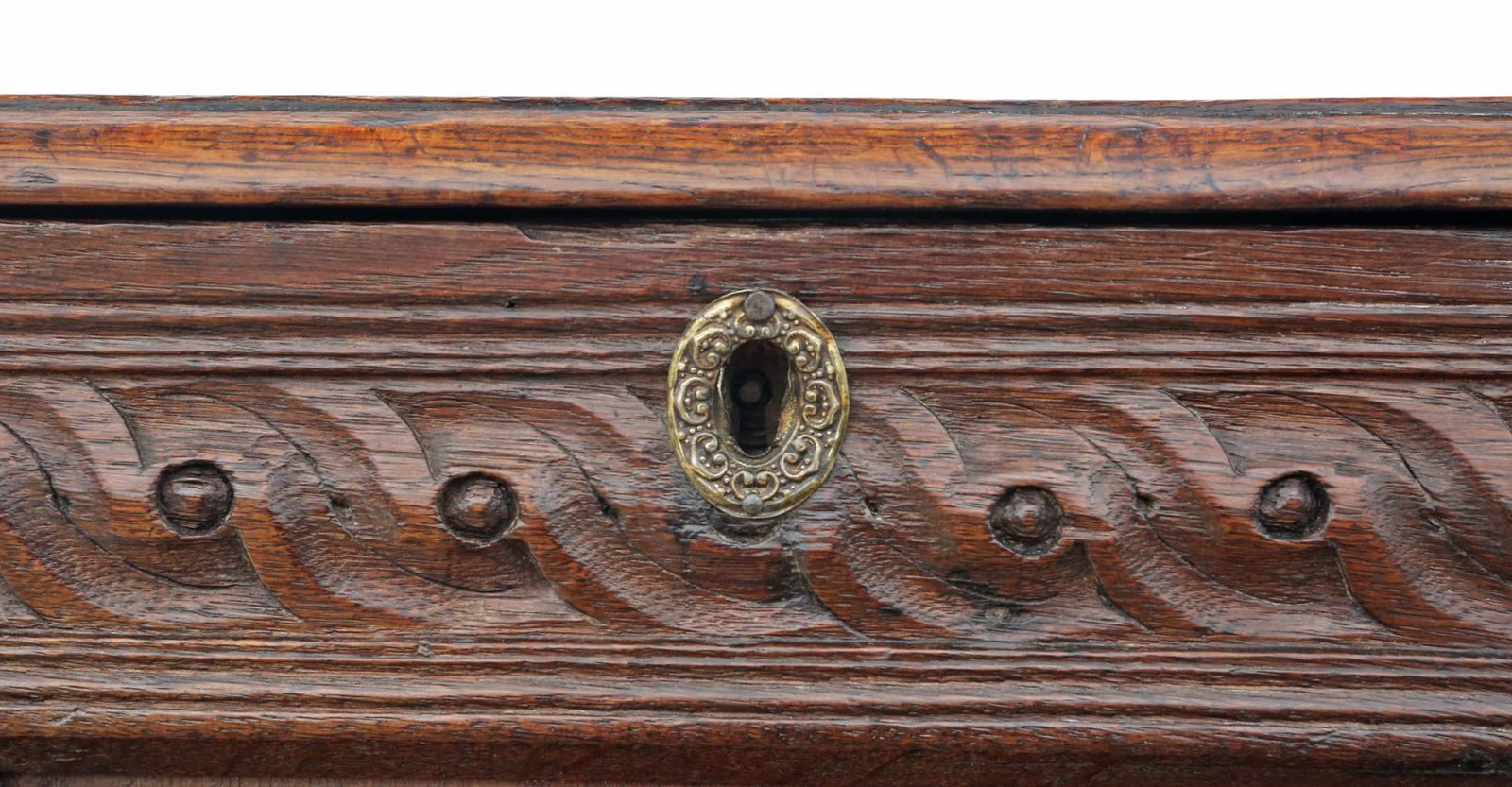 18th Century Large Carved Oak Coffer With Candle Box – Quality Marriage Chest photo buy