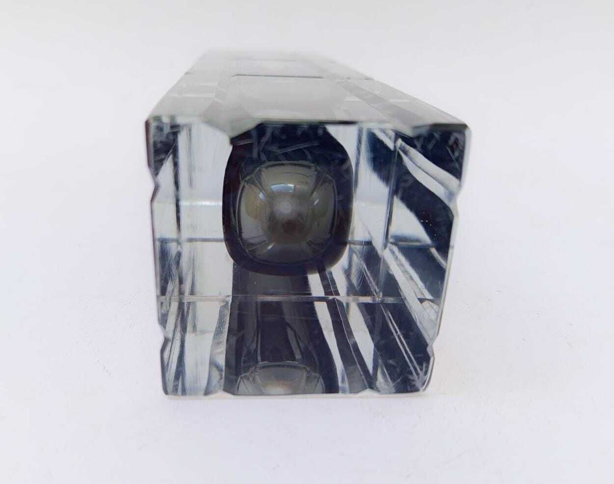 Vintage Murano Glass Vase Designed By Flavio Poli Mandruzzato, Smoked photo buy