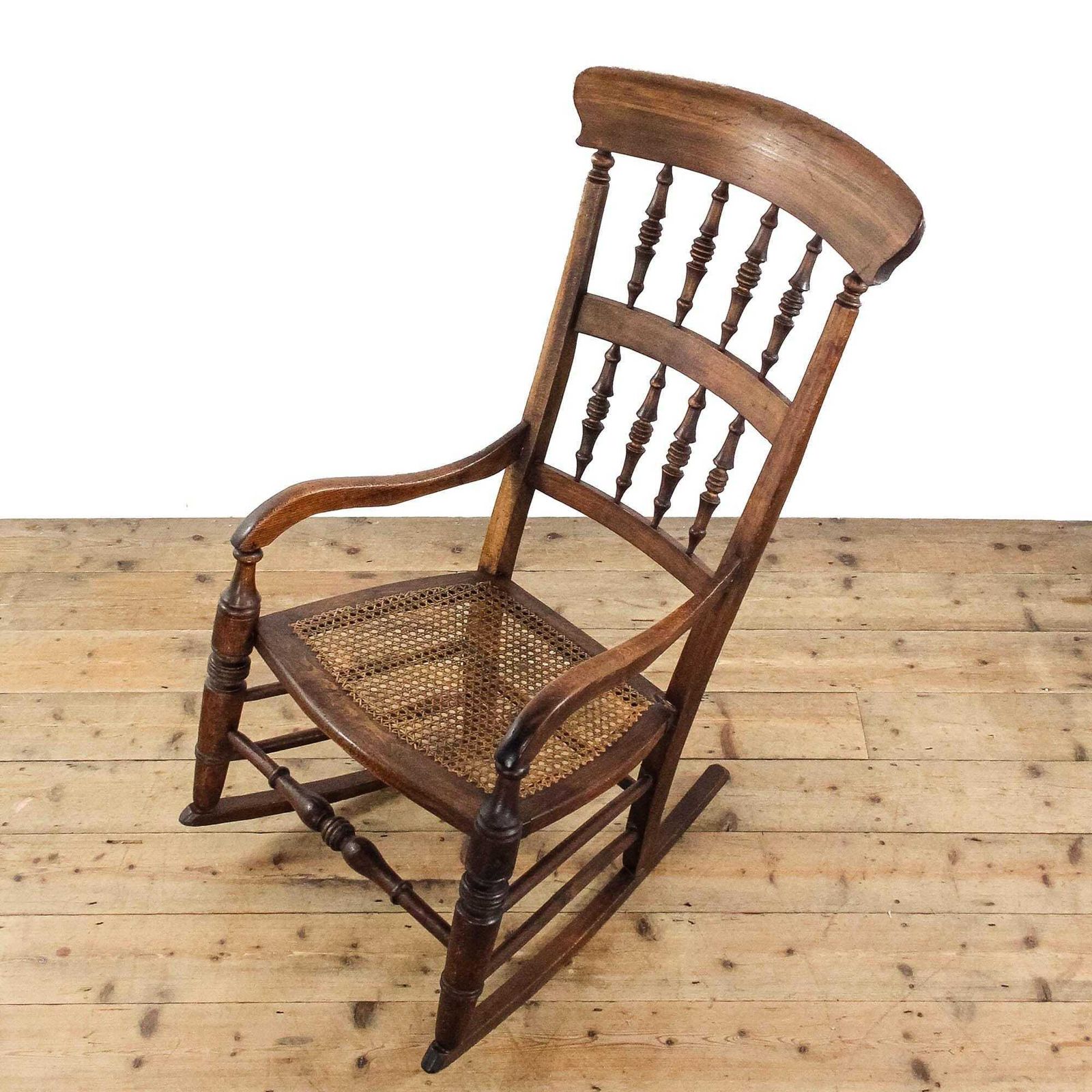 Antique Windsor Spindle Back Rocking Chair | Antique Rocking Chair | Antique Furniture | Antique Chair | Armchair (M 6390) photo vinterior