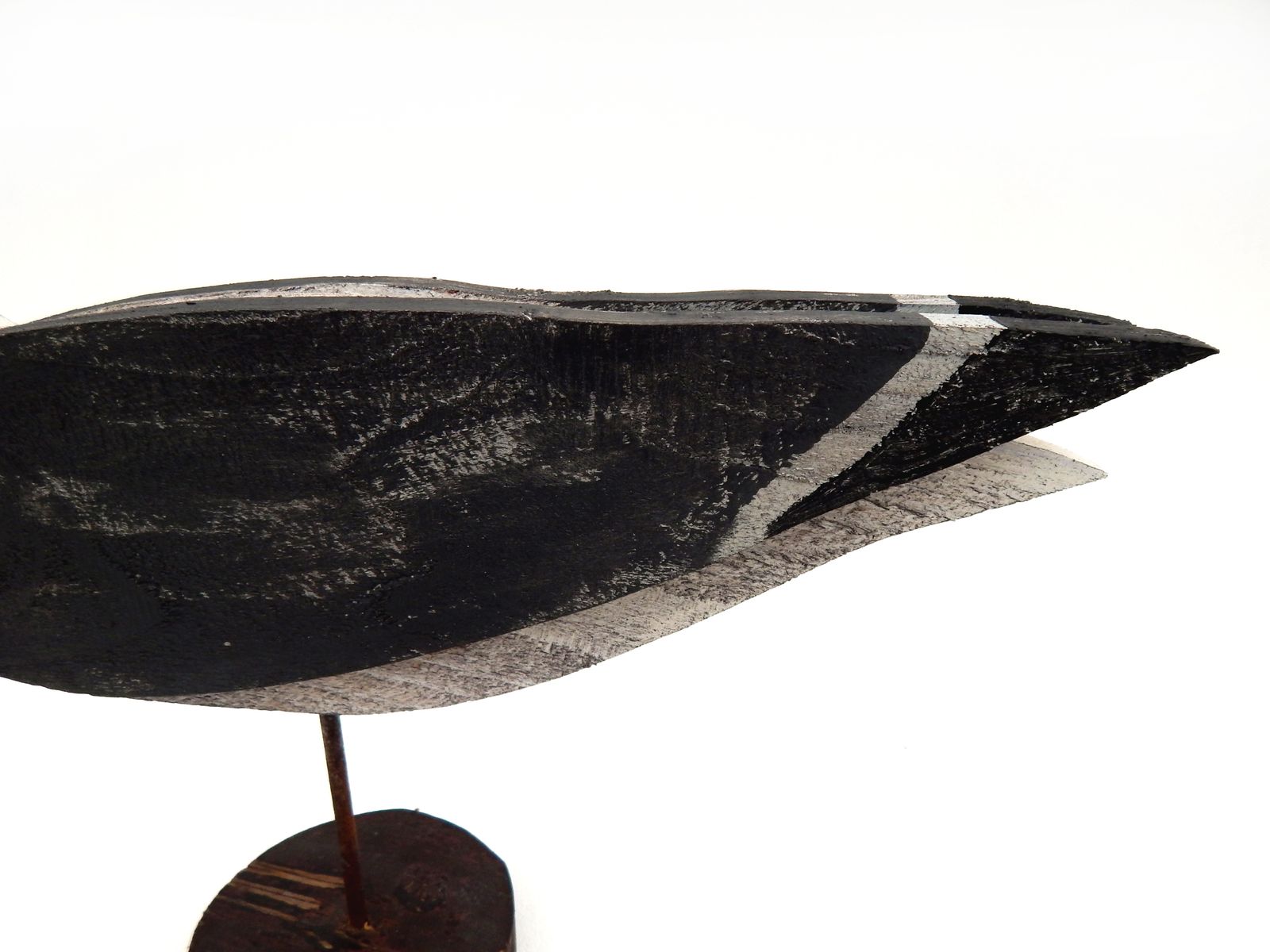 Folk Art Seagull Decoy Sculpture – Reclaimed Wood Coastal Decor, Naive Style   Full Sized photo for sale