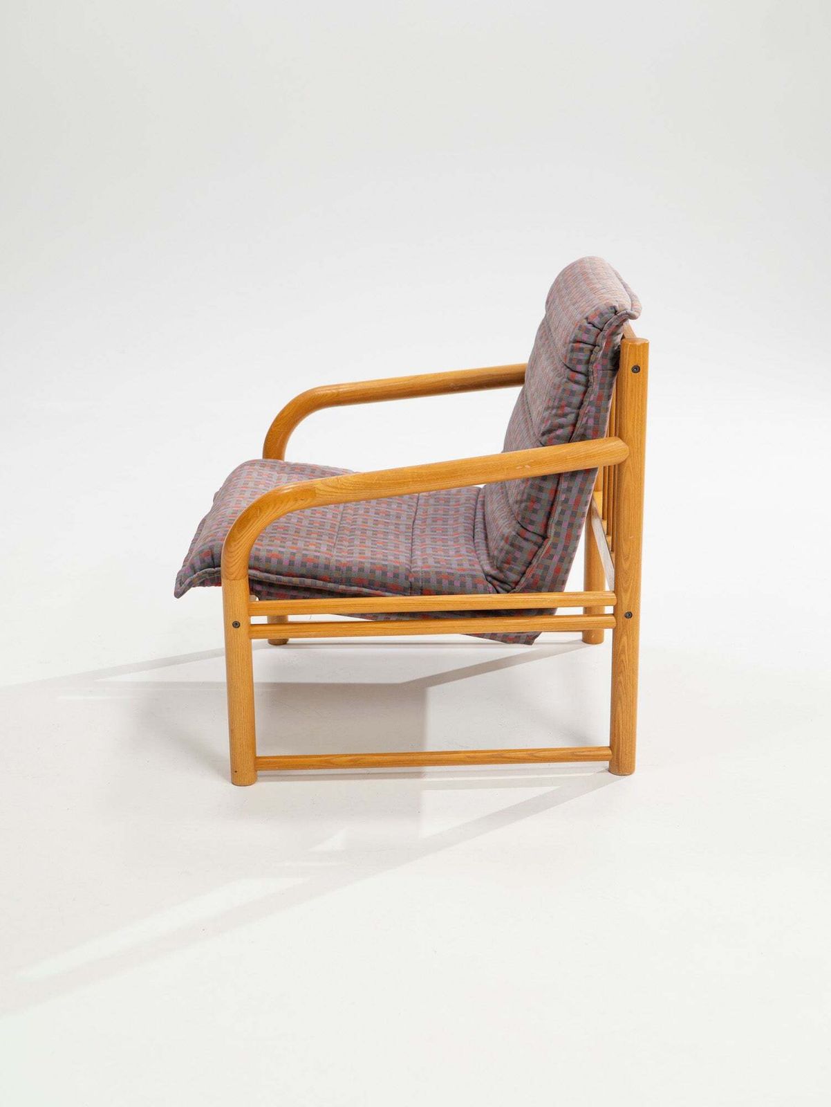 Scandinavian Style Beech Armchair, Italy, 1970s photo for sale