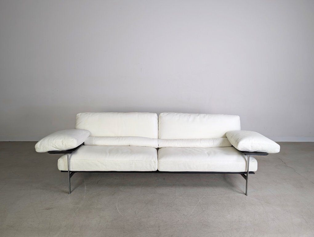 B&B Italia Sofa Diesis Leder Weiß Couch Antonio Citterio Paolo Nava photo furniture