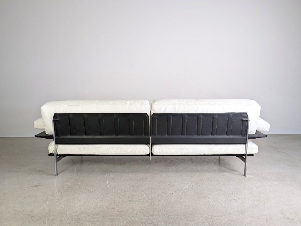 B&B Italia Sofa Diesis Leder Weiß Couch Antonio Citterio Paolo Nava photo vinterior