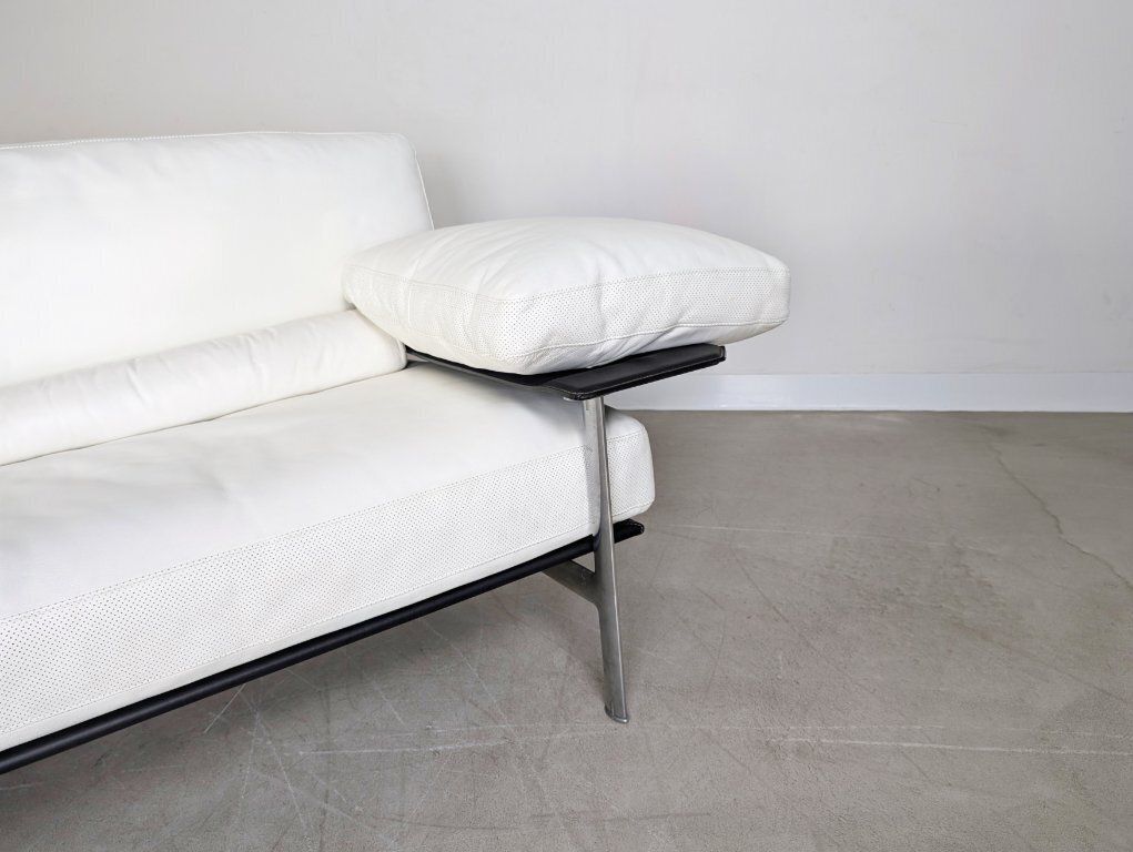 B&B Italia Sofa Diesis Leder Weiß Couch Antonio Citterio Paolo Nava photo vintage