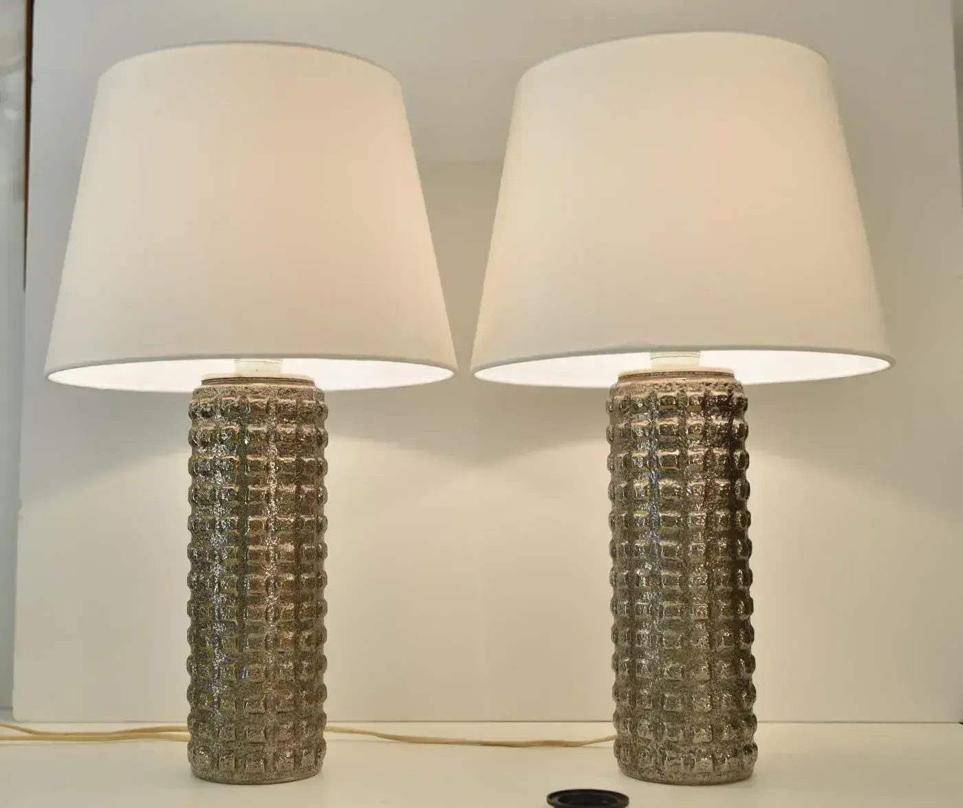 Table Lamps In Mercury Glass By Uno & östen Kristiansson For Luxus, Set Of 2 photo furniture
