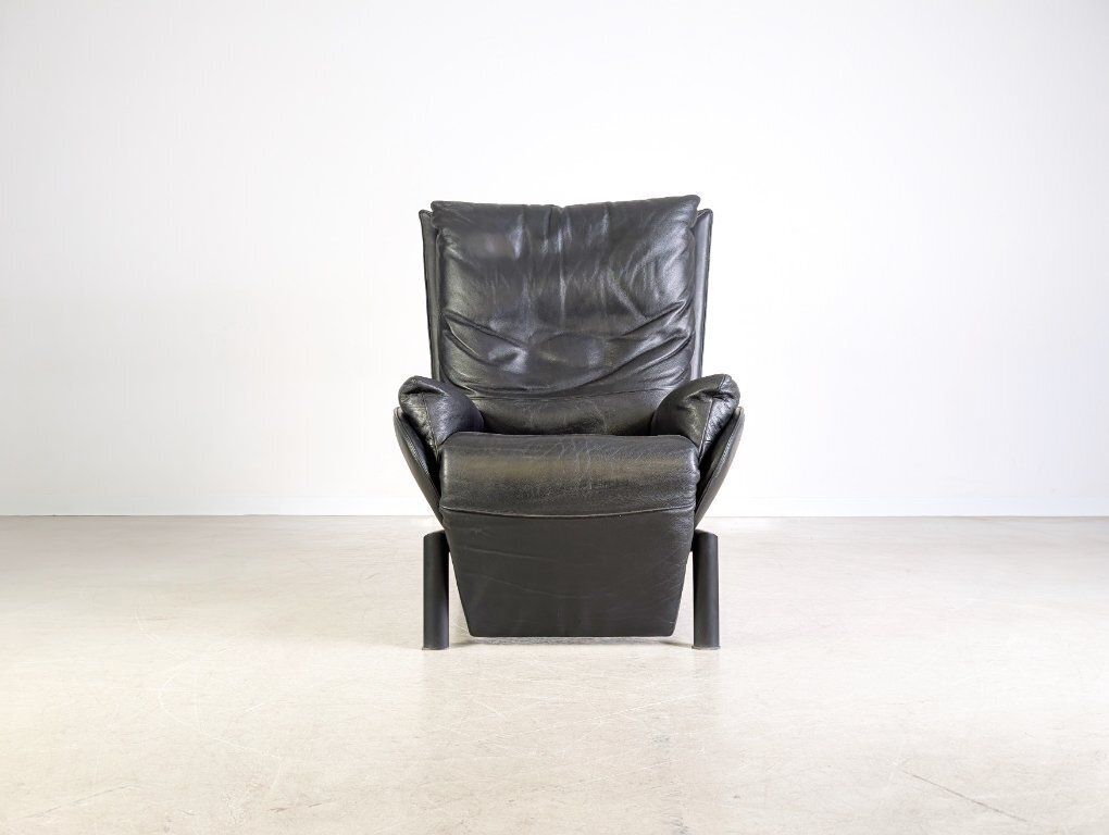 Original Wk Wohnen Armchair Design Armchair Leather Black photo for sale