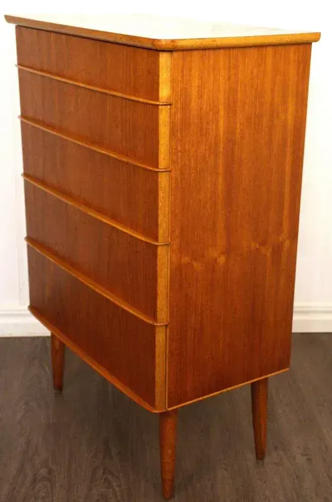 Swedish Teak Chest Of Drawers, 1950s photo for sale