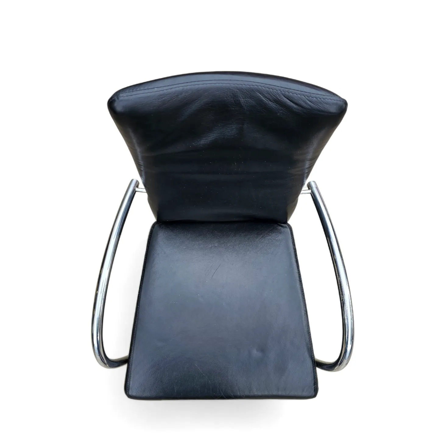 Furniture 6 X Rare Leather Dining Chair By Hennie De Jong / 1990s photo