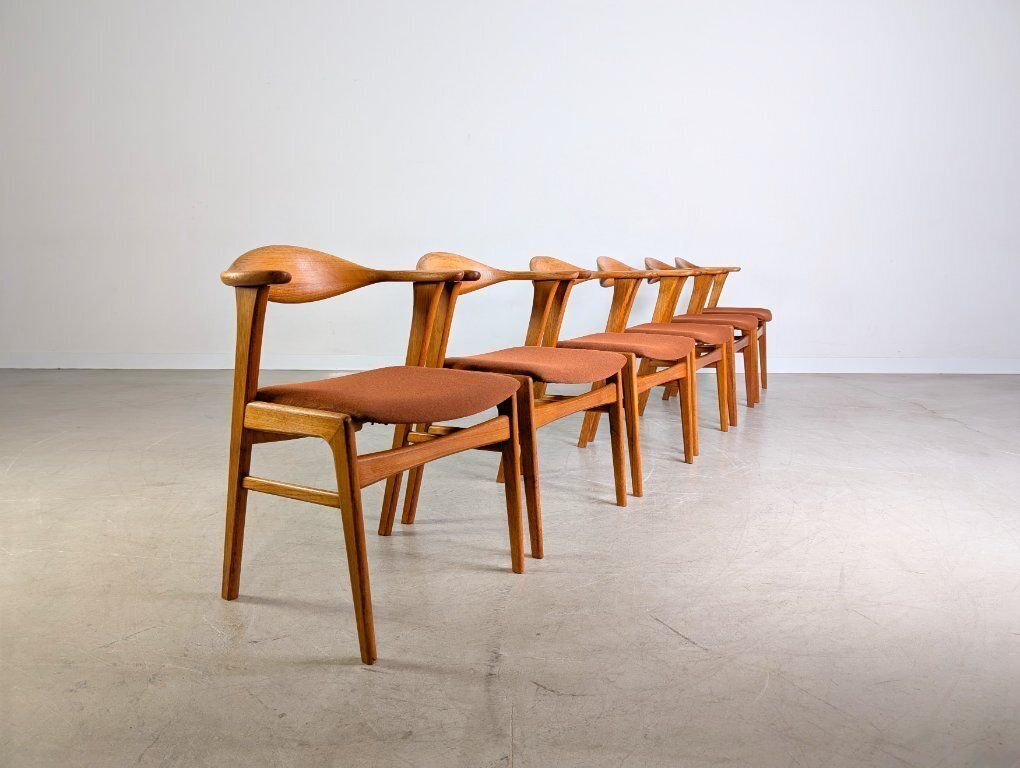 Set Of 6 Midcentury Chairs Høng Erik Kirkegaard Model 49b Teak photo Furniture