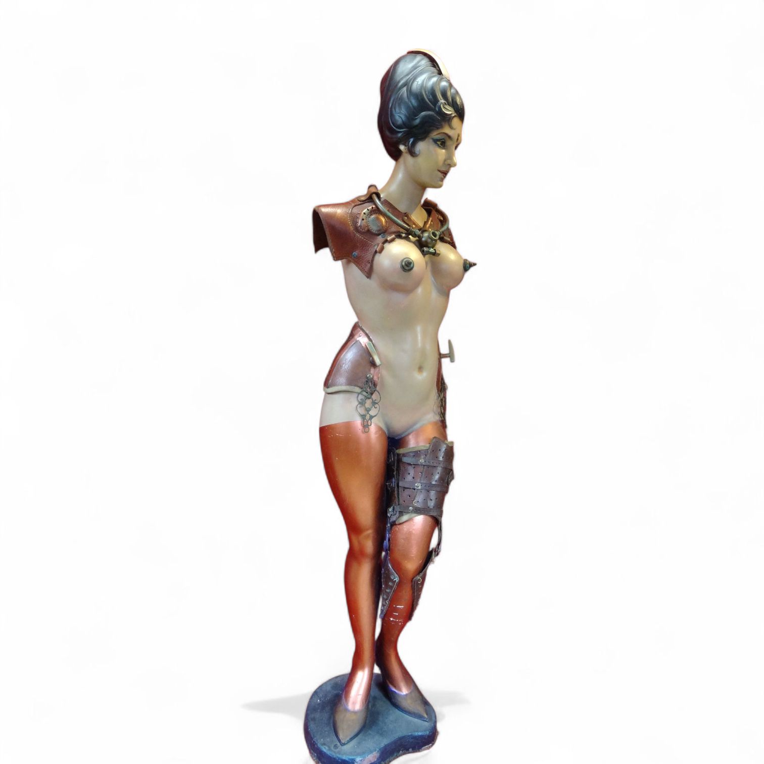 3 X Studio Shilpa Sadhana Life Size Mannequin / Carnival Dummy's / Bombay India 1948 photo for sale