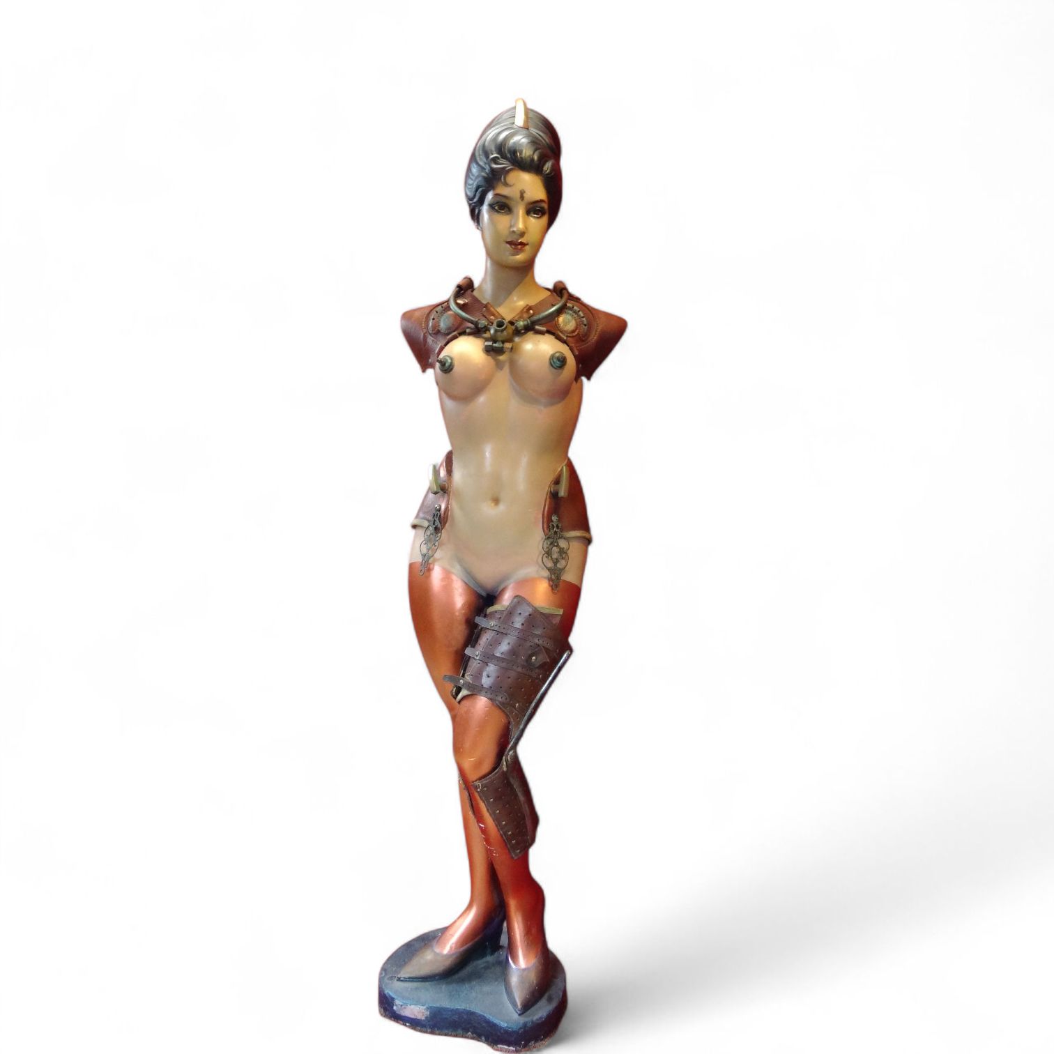 photo vintage 3 X Studio Shilpa Sadhana Life Size Mannequin / Carnival Dummy's / Bombay India 1948