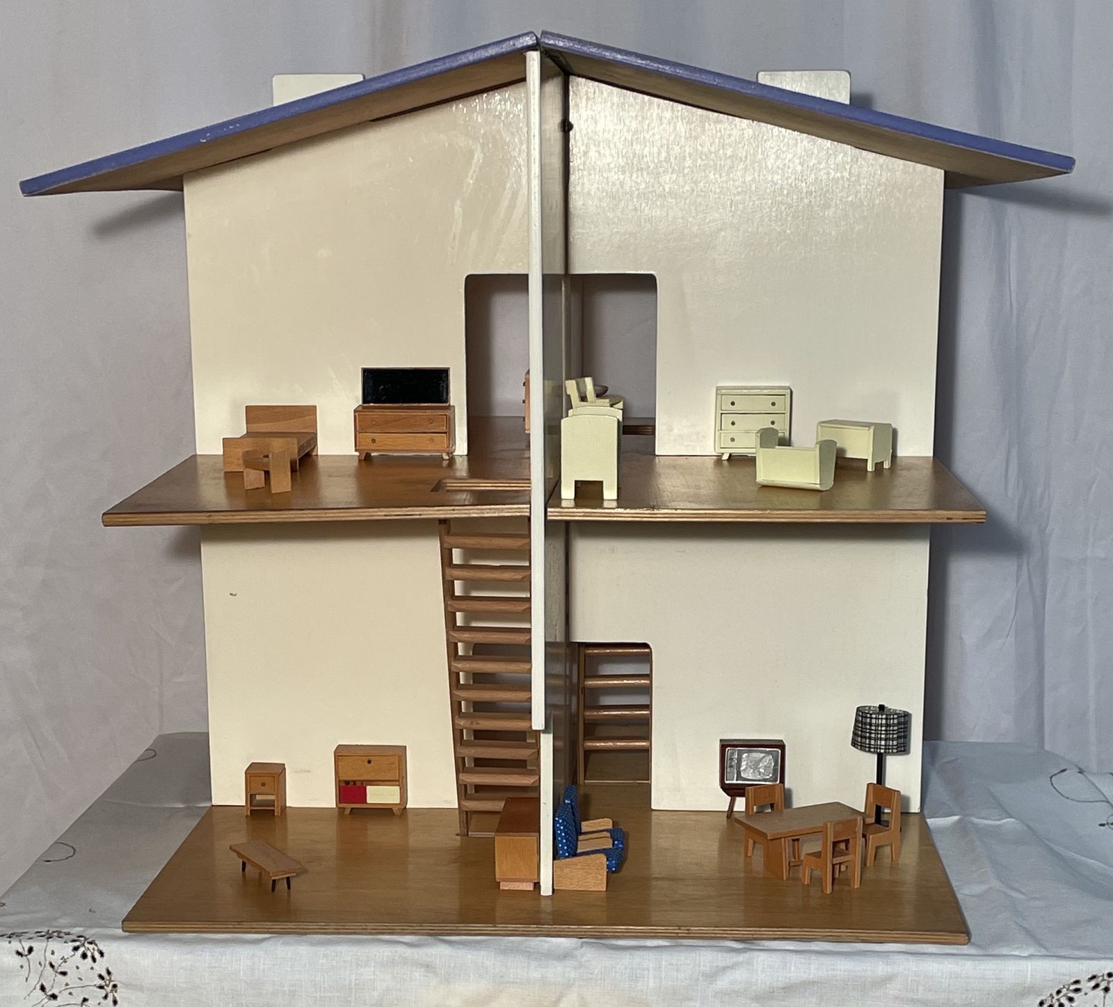 Mid Century Galt Dolls House (Roger Limerick) With Furnishings photo furniture