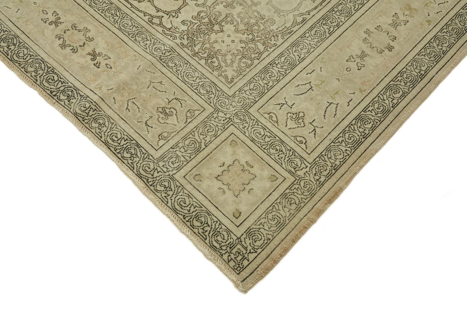 Handmade Beige Vintage Large Area Rug 243 Cm X 339 Cm photo Textiles